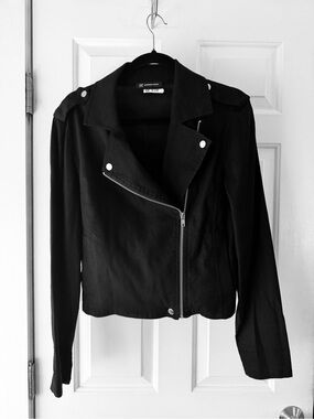 INC International Concepts Women's Black Asymmetric lightweight Jacket